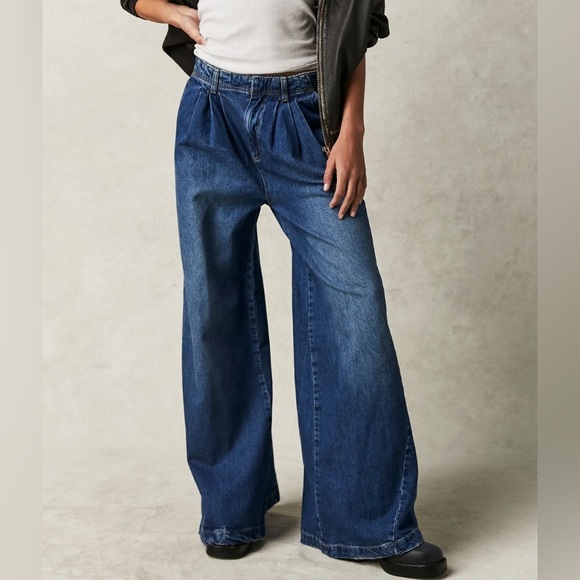 NWT Free People We the Free Equinox Denim Trousers (See Description) - Picture 2 of 10